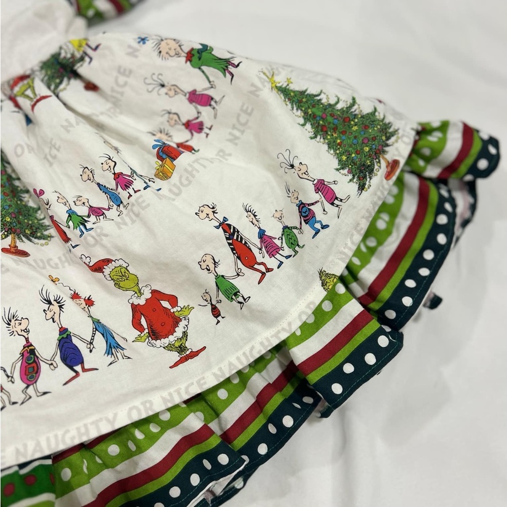 Beautiful custom made Grinch Dress ! Size 2t /3t - Picture 4 of 9